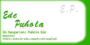 ede puhola business card